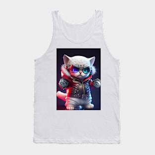 Cute Cosmic Cat - Anime Art design Tank Top